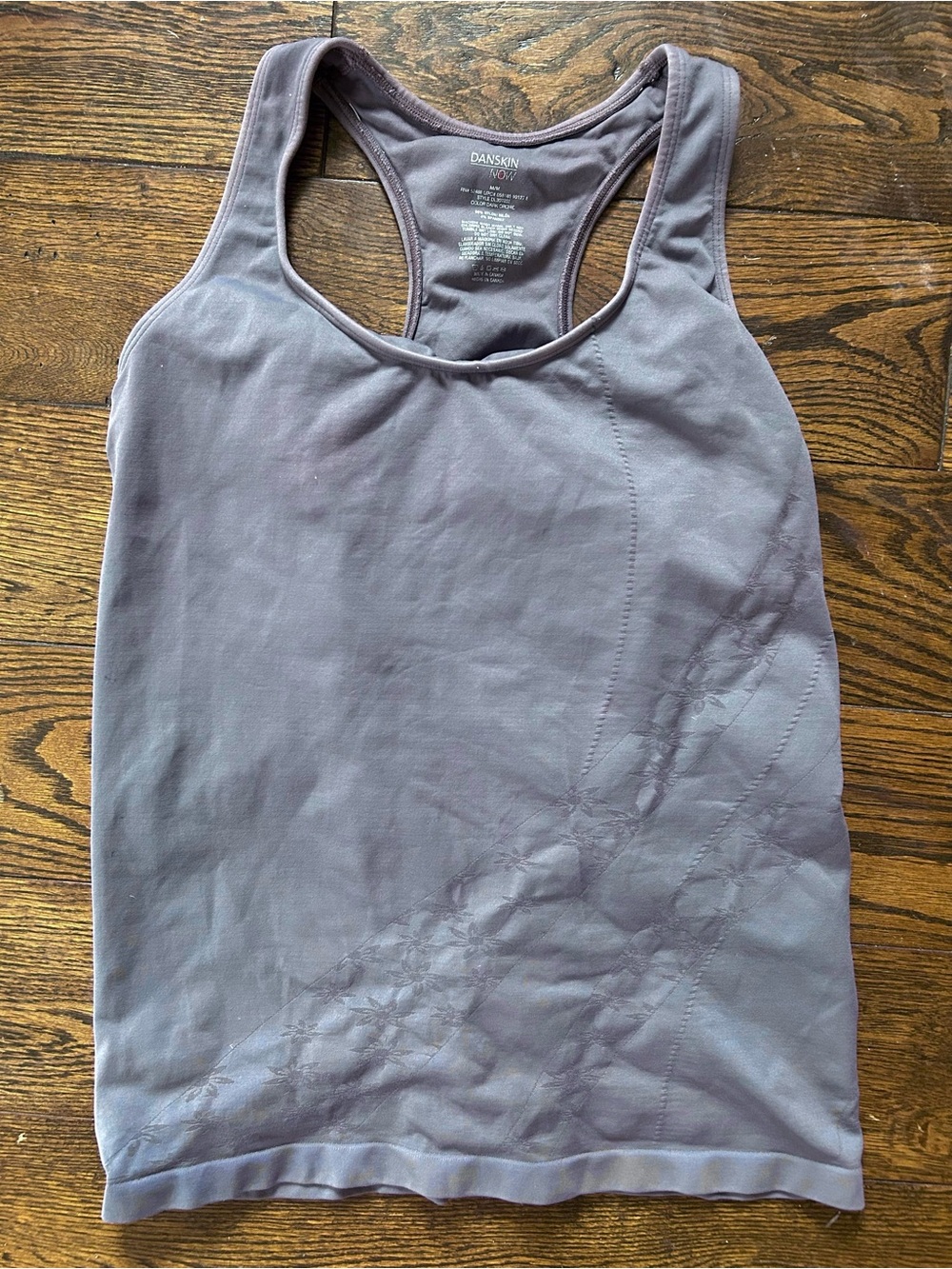 Danskin Lavender Gray Racerback Workout Tank